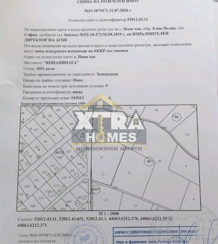Атрактивен парцел 4950 кв.м. в с. Нови хан, идеален за инвестиция и строителство! - 0